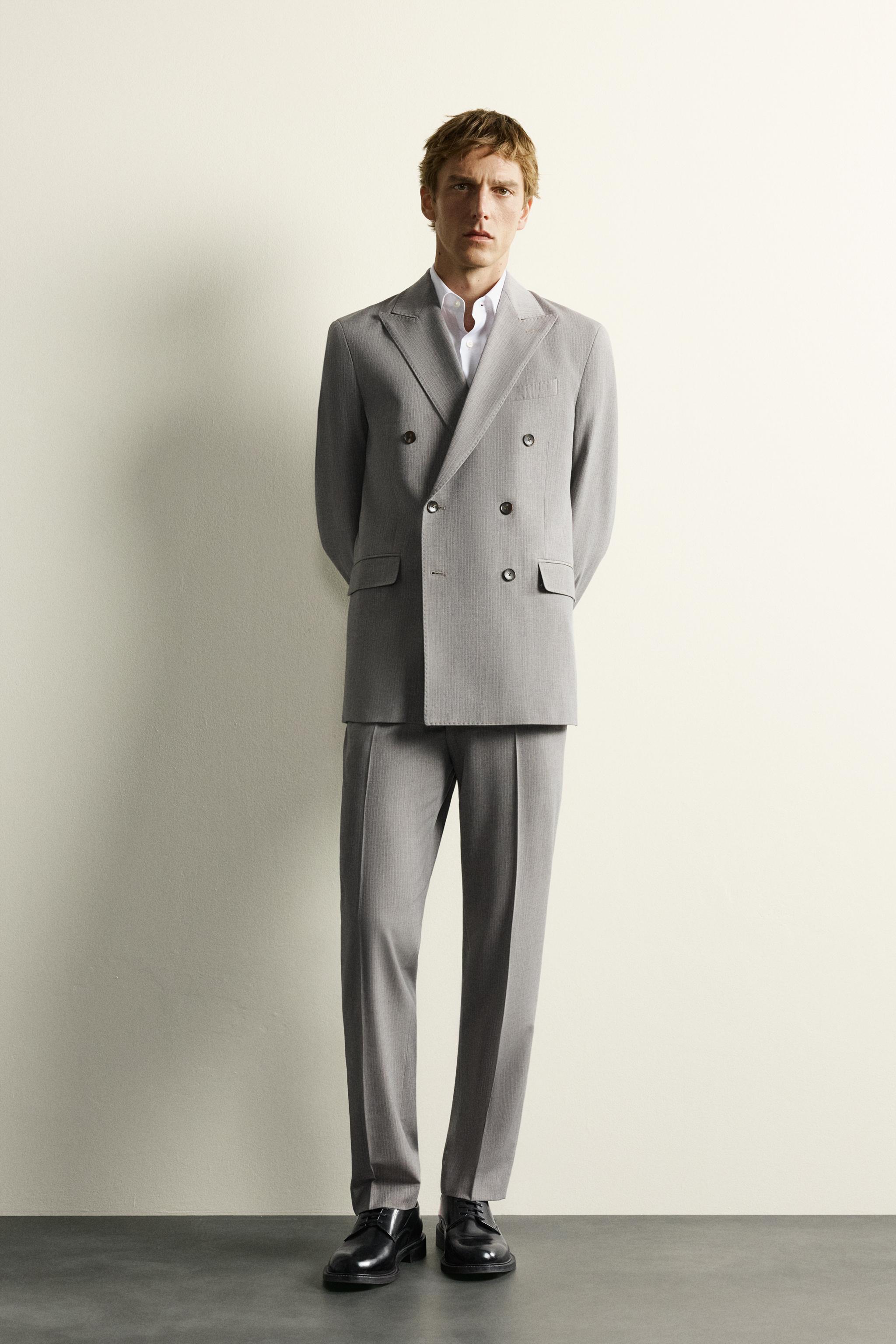 PANTALON DE COSTUME RAYÉ REGULAR FIT